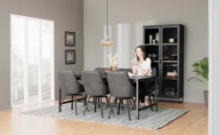 ALISON STOL MÖRKGRÅ/SVART