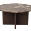 BROOKSVILLE SOFFBORD RUND BRUN MARMOR