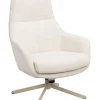 Conroe fåtölj ljusbeige tyg/beige metall snurr