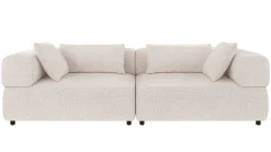 Falkner soffa 3-sits ljusbeige tyg Oscar #1 (k3)