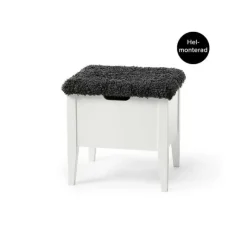 KLINTE BÄNK 45 VIT/FÅRPÄLS