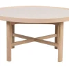 Marsden soffbord runt Ø90 beige keramik/vitpigmenterad ek