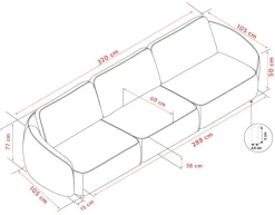 Norris 4-sits Soffa tyg K4