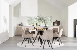 NORWELL KARMSTOL BEIGE/SVART